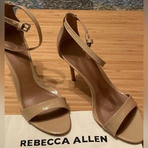 Rebecca Allen Two-Strap Stiletto Sandal. Nude IV (color) New-in Box. Size 7.5